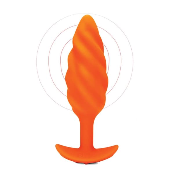 Vibrerende Buttplug B-Vibe Swirl Texture Orange