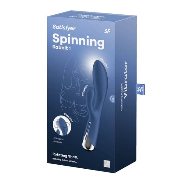 Dual Stimulation Vibe- vibraattori Satisfyer Spinning Rabbit 1 Sininen
