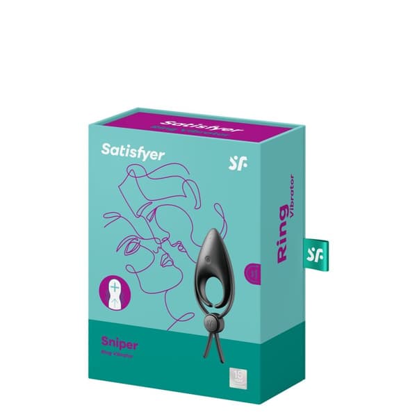 Penisrenkaat Satisfyer Sniper Musta