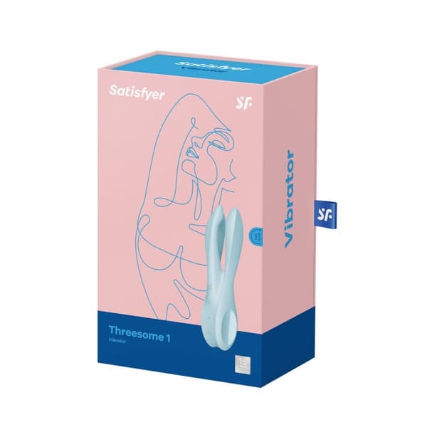 Hierontalaite Satisfyer Threesome 1 Light Sininen