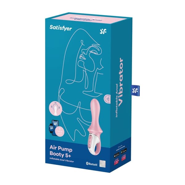Radio-ohjattava vibraattori Satisfyer Air Pump Booty 5 Pinkki