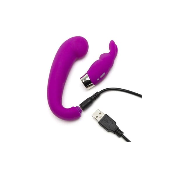 Kanin Vibrator Happy Rabbit G-Spot Clitoral Curve Lilla 30 x 40 cm