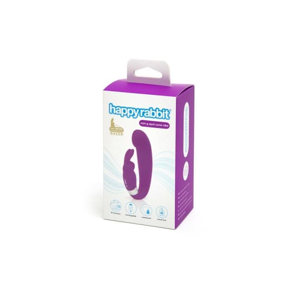 Kanin Vibrator Happy Rabbit G-Spot Clitoral Curve Lilla 30 x 40 cm