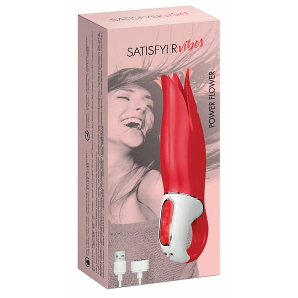 Vibraattori Satisfyer Power Flower Punainen
