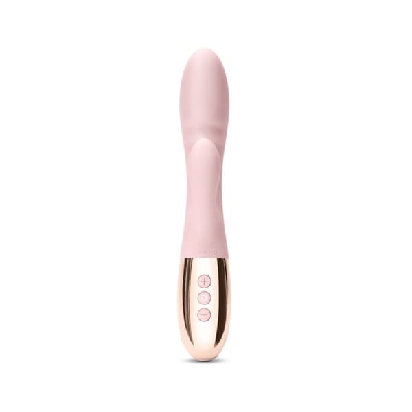 Dual Stimulation Vibe- vibraattori Le Wand Blend Rose Gold Kullattu Punakulta