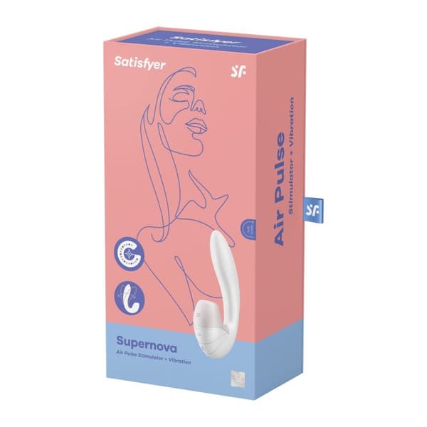 Dual Stimulation Vibe- vibraattori Satisfyer Supernova Valkoinen