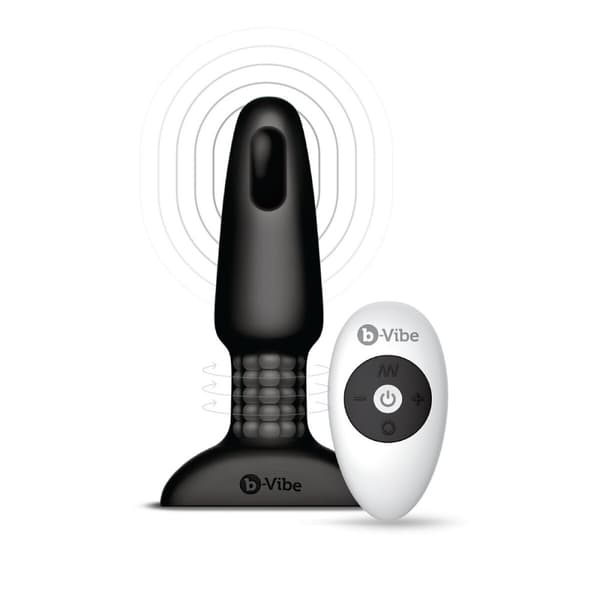 Kaukosäätimellä varustettu anaalitappi B-Vibe 5858070000 Musta