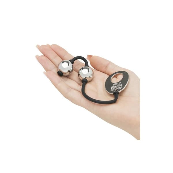 Orgasmipallot Fifty Shades of Grey Goddess Mini Musta Hopeinen