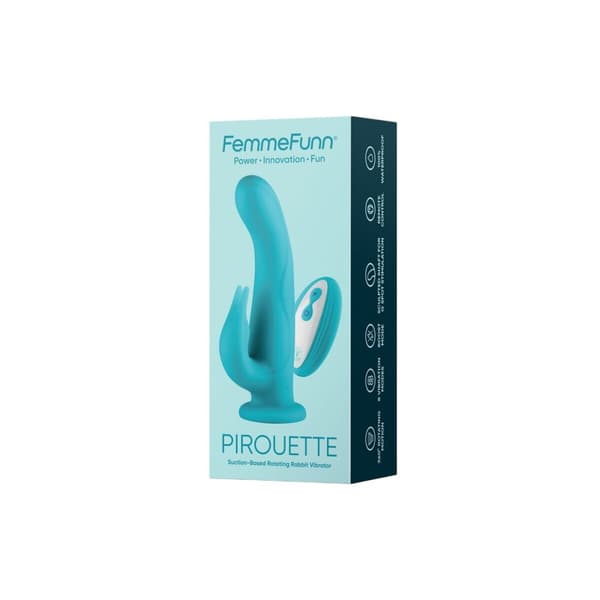 Dual Stimulation Vibe- vibraattori FemmeFunn Pirouette Turkoosi