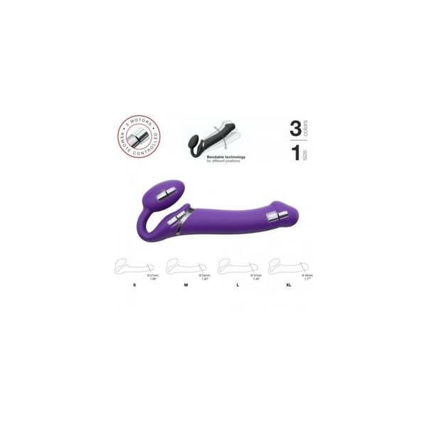 Kaksoispenetraatiokuristin Strap-on-me Purple Purppura L