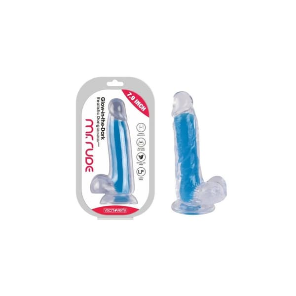 Realistinen dildo VSCNOVELTY TPE Sininen 20 cm