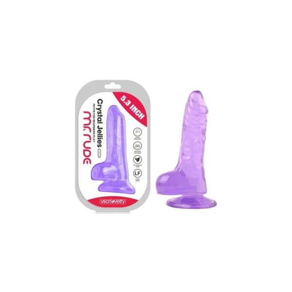 Realistinen dildo VSCNOVELTY TPE Purppura 13,5 cm
