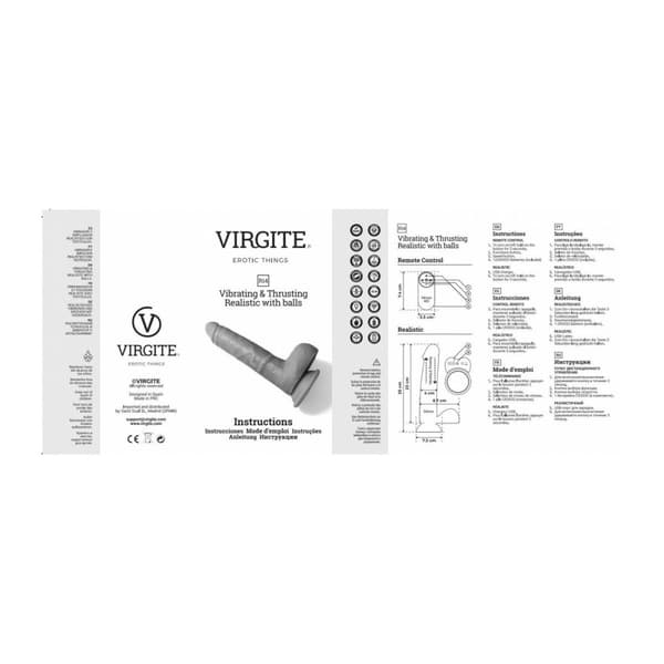 Realistisk vibrator Virgite 23 cm