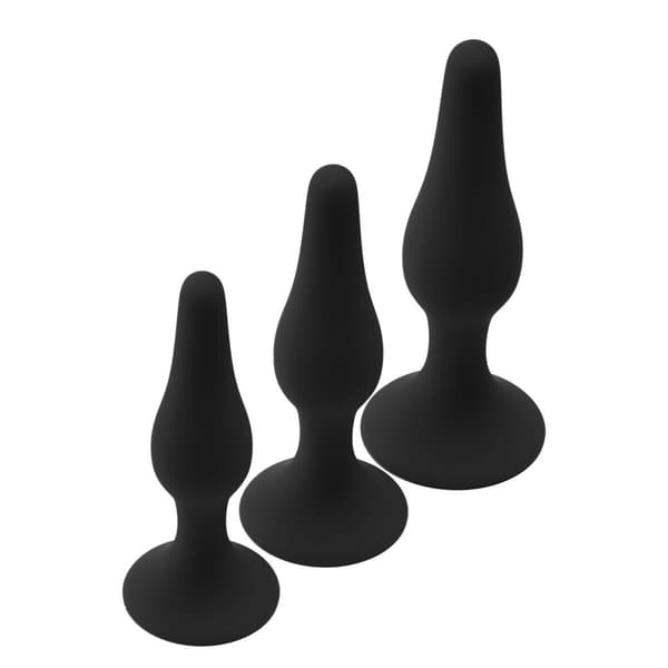 Analplugg Dream Toys Fantasstic Svart 3 Delar