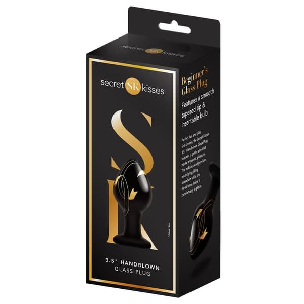 Anal plug Secret Kisses Sort (8,9 cm)