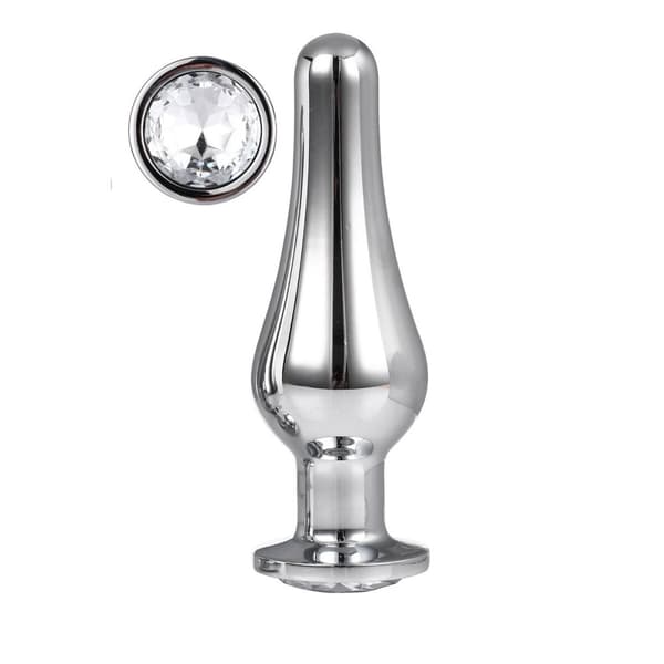 Anal plug Dream Toys Gleaming Love Sølvfarvet