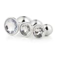 Miniatyrbillede 5 af 9: Anal plug Dream Toys Gleaming Love Sølvfarvet