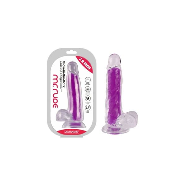 Realistisk dildo VSCNOVELTY TPE Purpur 20 cm
