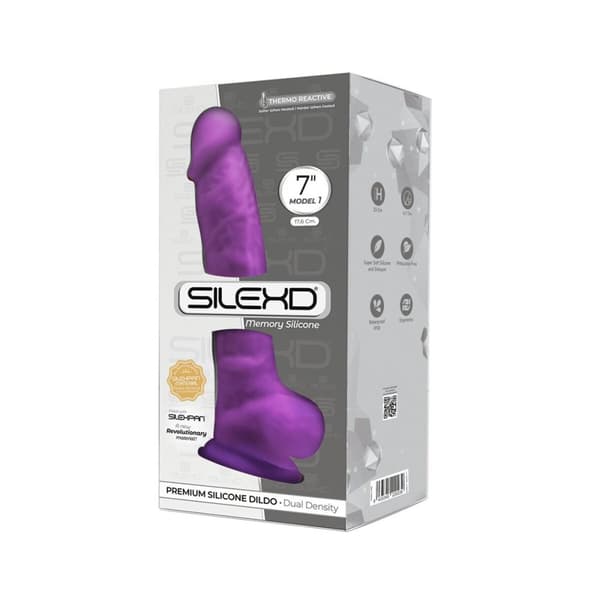 Realistisk dildo Silexd Purpur