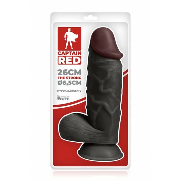 Dildo Captain Red Svart