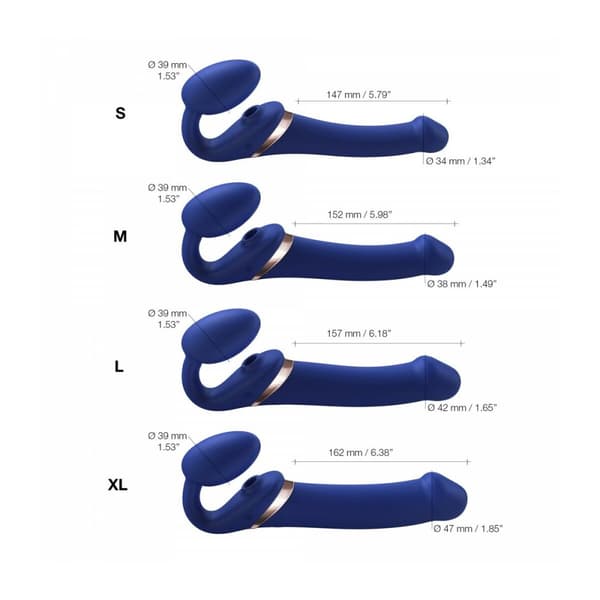 Vibrator Strap-on-me 6017418 Blå XL