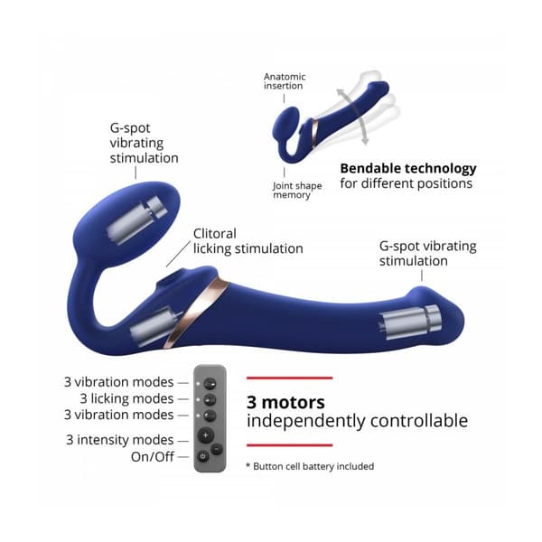 Vibrator Strap-on-me 6017418 Blå XL