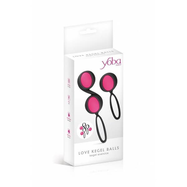 Tyngende Kegel-træningssæt Yoba Silikone Sort Pink 2 Dele
