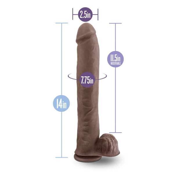 Realistisk dildo Blush Au Naturel TPE Ø 5,3 cm (29,2 cm)