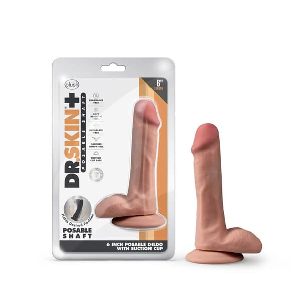 Realistisk dildo Blush Dr Skin TPE Ø 3,5 cm (12 cm) (16,5 cm)
