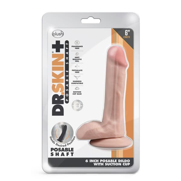 Realistisk dildo Blush Dr Skin TPE Ø 3,5 cm (12 cm) (16,5 cm)