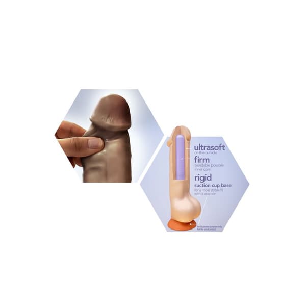 Realistisk dildo Blush Dr Skin TPE Ø 3,8 cm (17,7 cm) (19 cm)