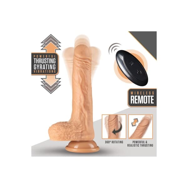 Realistisk dildo Blush Dr Skin Silikon ABS Ø 3,5 cm (13,9 cm) (19,6 cm)