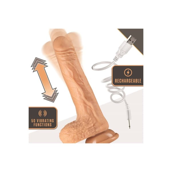 Realistisk dildo Blush Dr Skin Silikon ABS Ø 3,5 cm (13,9 cm) (19,6 cm)