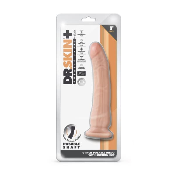 Realistisk dildo Blush Dr Skin TPE Ø 3,7 cm (20,3 cm)