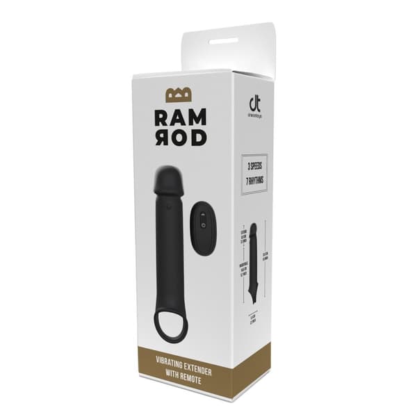 Penissuoja Dream Toys Ramrod Musta Ø 4,4 cm