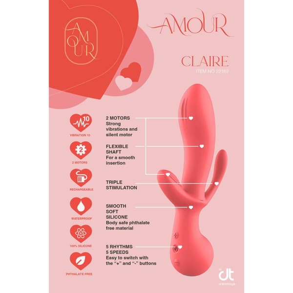 Klassisk vibrator Dream Toys Amour Triple Pleasure Rosa