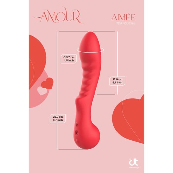 Klassisk vibrator Dream Toys Amour Flexible G-Spot Röd