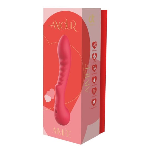 Klassisk vibrator Dream Toys Amour Flexible G-Spot Röd