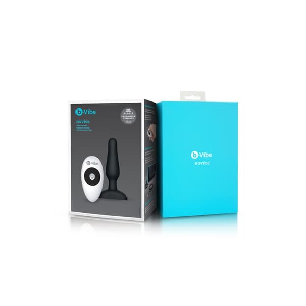 Anal plug med fjernbetjening B-Vibe NOVICE Sort