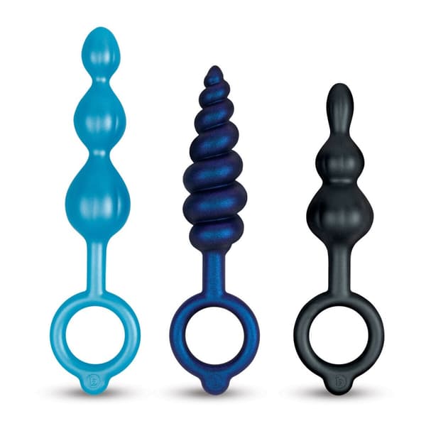 Analplugg B-Vibe Blå 3 Delar