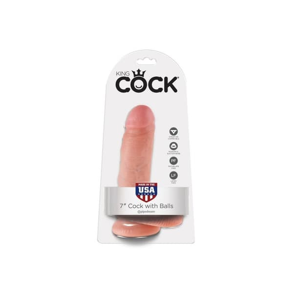 Dildo 7 Tommer med Kugler Realistisk Pipedream King Cock