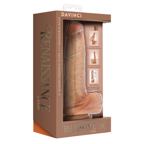 Realistisk dildo Blush Renaissance Davinci Silikon (14 cm)