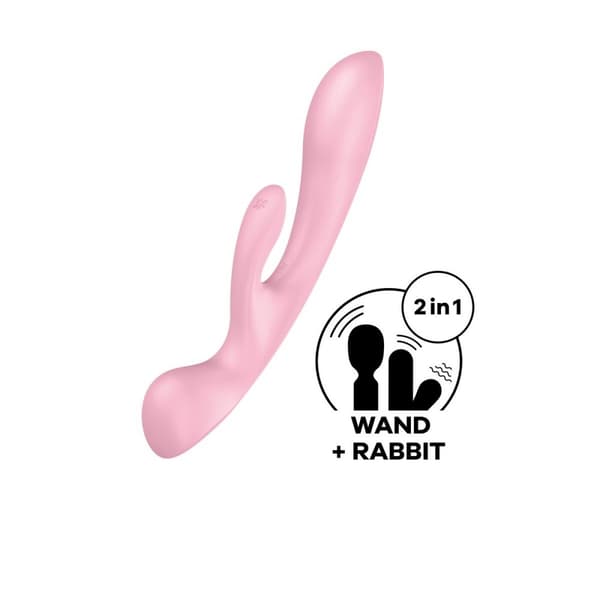 Dual Stimulation Vibe- vibraattori Satisfyer Triple oh Pinkki