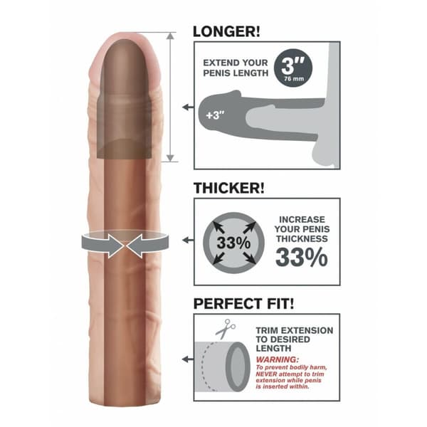 Realistisk dildo Pipedream Fantasy X-Tensions