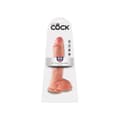 Miniatyrbild 2 av 5: Dildo Cock, 10 tum, med pung, hudfärgad Pipedream King Cock