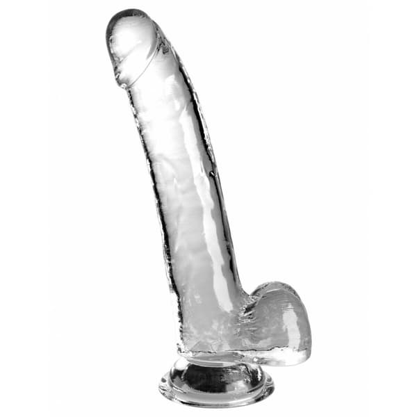Realistisk dildo Pipedream King Cock Clear TPE Transparent