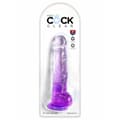 Miniatyrbild 2 av 2: Realistisk dildo Pipedream King Cock Clear TPE Purpur