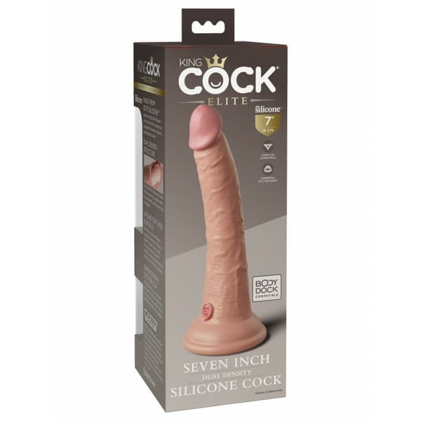 Realistisk dildo Pipedream - King Cock Silikon Naturell