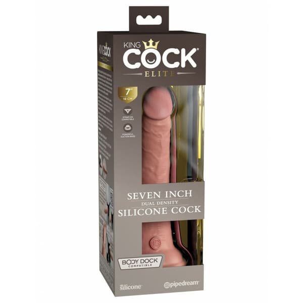 Realistisk dildo Pipedream - King Cock Silikon Naturell