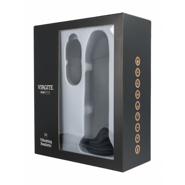 Realistisk dildo Virgite R15 Svart 16,5 cm